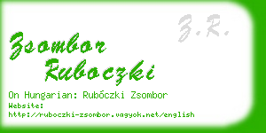 zsombor ruboczki business card
